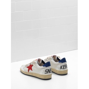 Men Golden Goose GGDB Ball Star In Calf Leather In Leather Slight Sneakers