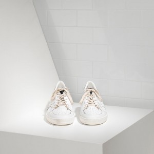 Men Golden Goose GGDB Ball Star Leather In White Silver Sneakers
