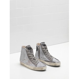 Men Golden Goose GGDB Francy In Glitter Coated Calf Leather Sneakers