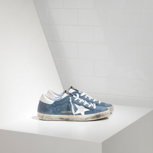 Men Golden Goose GGDB Superstar Leather In Suede White Star Sneakers