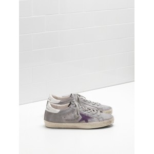 Men Golden Goose GGDB Superstar Leather Suede Lightly Coated In Glitter Sneakers