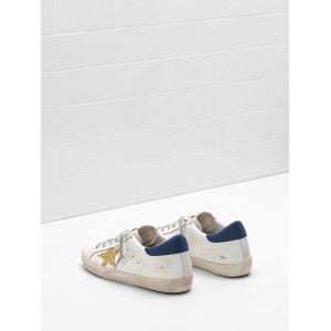 Men Golden Goose GGDB Superstar Upper In Calf Leather Glitter Coated Star Leather Sneakers