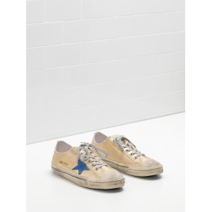 Men Golden Goose GGDB V Star 2 Sneaker In Laminated Cotton Canvas Star Sneakers
