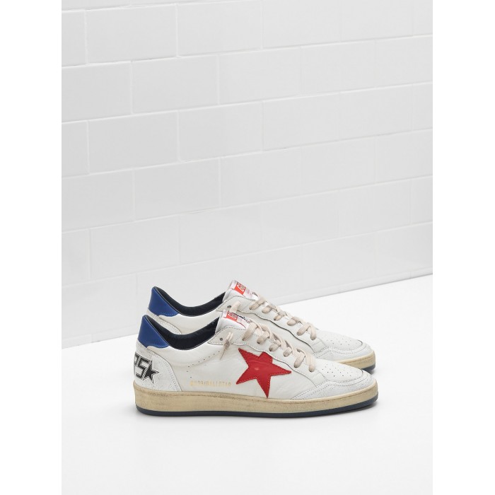 Women Golden Goose GGDB Ball Star In Calf Leather In Leather Slight Sneakers