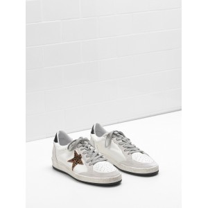 Women Golden Goose GGDB Ball Star In Calf Leather Star Heel Glossy Leather Sneakers