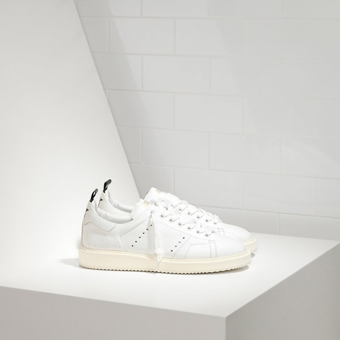 Women Golden Goose GGDB Starter In Calf Leather White White Sole Sneakers