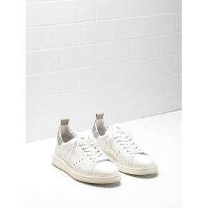 Women Golden Goose GGDB Starter Upper In Natural Calf Leather Color Sneakers