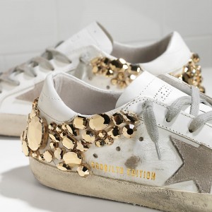 Women Golden Goose GGDB Superstar Limited Edition In Gold Diamond Sneakers