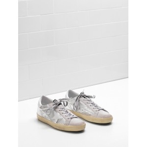 Women Golden Goose GGDB Superstar Laminated Fabric Wrinkled Effect Sneakers