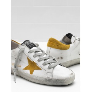 Women Golden Goose GGDB Superstar Leather Suede Yellow Star Sneakers