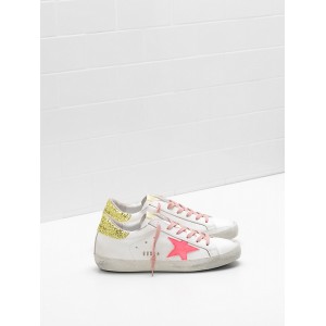 Women Golden Goose GGDB Superstar Upper In Calf Leather Suede Star Rose Red Star Logo Sneakers