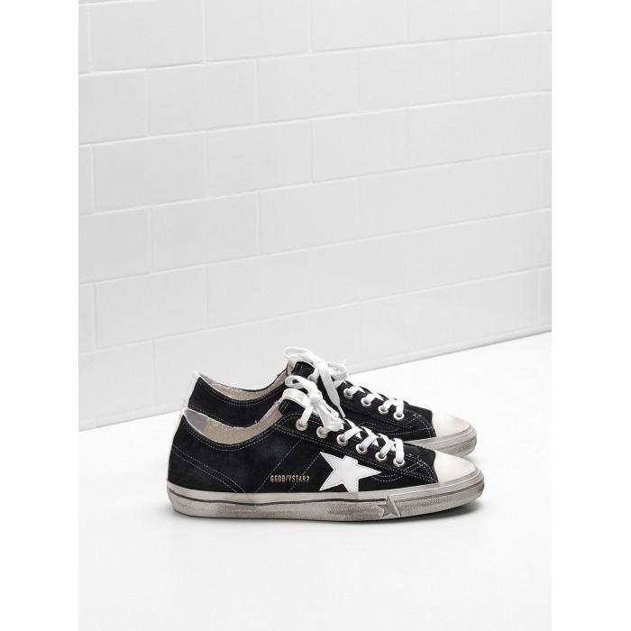 Women Golden Goose GGDB V Star 2 Calf Suede Upper Star In Leather Sneakers